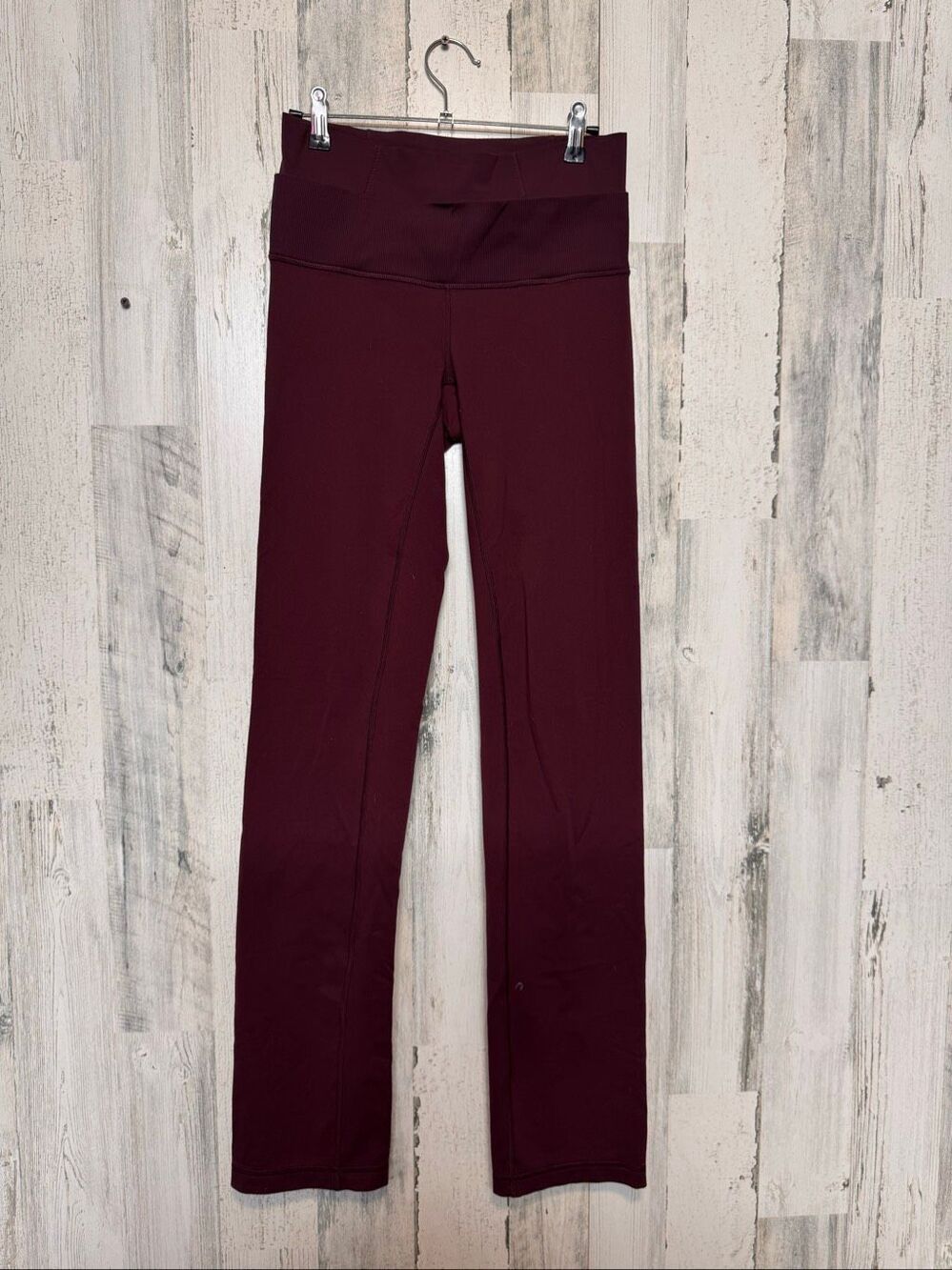 Lululemon Groove Pant Straight Leg Maroon Burgundy Yoga Pants Womens Size 6